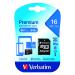 Verbatim Micro SDHC Memory Card Class 10 16GB with Adaptor 44082
