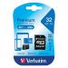 Verbatim MicroSDHC Memory Card Class 10 32GB With Adaptor 44083 VM44083