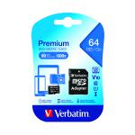 Verbatim Premium SDXC Micro Card 64GB with Adapter 44084 VM44084