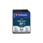 Verbatim Pro SDXC Memory Card Class 10 64GB 47022 VM47022