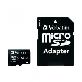 Verbatim Pro Micro SDXC Memory Card Class 10 UHS-I U3 64GB 47042 VM47042