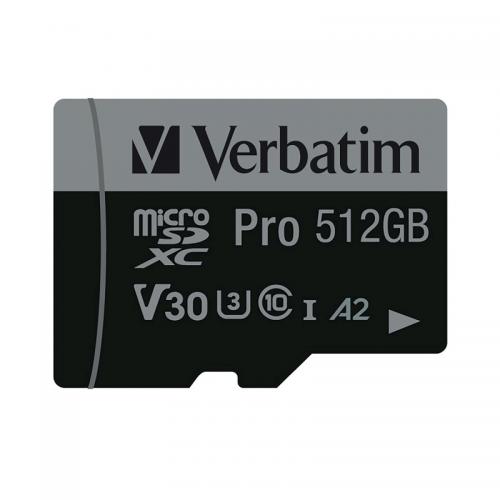 Verbatim Scheda Micro SDXC Pro U3 128 GB Con Adattatore, Per Video 4K Ultra HD, Action Cam E Smartphone