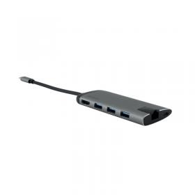 Verbatim Usb-C Multiport Hub With Usb3 X HdmiRj45SdhcM-Sdhc 49142 VM49142