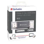 Verbatim iStore n Go Lightning 3.0 USB Drive 16GB Black 49304 VM49304