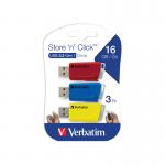 Verbatim Store and Click USB 3.2 16GB (3 Pack) 49306 VM49306