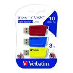 Verbatim Store and Click USB 3.2 16GB (Pack of 3) 49306 VM49306