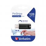 Verbatim Black Pinstripe 128GB USB 3.0 Flash Drive 49319 VM49319