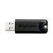 Verbatim Black Pinstripe 128GB USB 3.0 Flash Drive 49319 VM49319