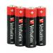 Verbatim AA Alkaline Batteries (4 Pack) 49501 VM49501