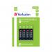 Verbatim AAA Rechargeable Batteries (Pack of 4) 49514 VM49514