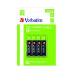 Verbatim AAA Rechargeable Batteries (Pack of 4) 49514 VM49514