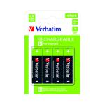 Verbatim AA Rechargeable Batteries (Pack of 4) 49517 VM49517
