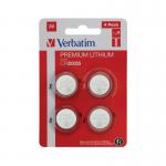 Verbatim CR2025 3V Premium Lithium Battery (Pack of 4) 49532 VM49532