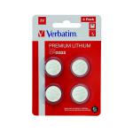 Verbatim CR2032 3V Premium Lithium Battery (Pack of 4) 49533 VM49533