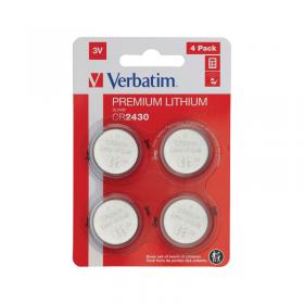 Verbatim CR2430 3V Premium Lithium Battery (Pack of 4) 49534 VM49534