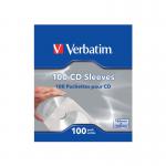 Verbatim CD/DVD Sleeves Paper (100 Pack) 49976 VM49976