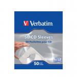 Verbatim CD/DVD Sleeves Paper (50 Pack) 49992 VM49992