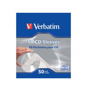 Verbatim CD/DVD Sleeves Paper (50 Pack) 49992 VM49992