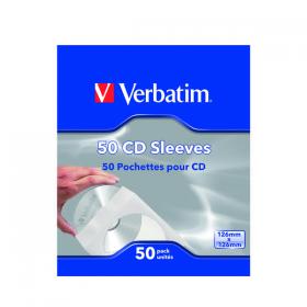 Verbatim CD/DVD Sleeves Paper (Pack of 50) 49992 VM49992