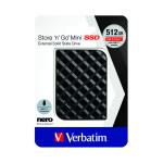 Verbatim Store n Go Mini SSD USB 3.2 512GB Black 53236 VM53236