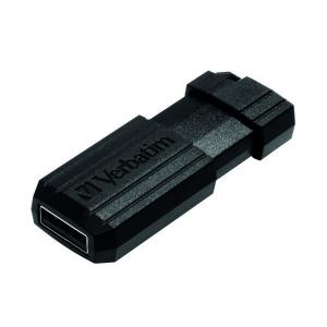 Image of Verbatim Pinstripe USB Drive 8GB Black 49062 VM90623