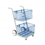 GoSecure Major Mail Trolley Removable Baskets Silver MT2SIL VP32049