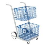 GoSecure Major Mail Trolley Removable Baskets Silver MT2SIL VP32049