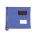 The image shows a blue GoSecure Flat Mailing Pouch, measuring 355x381mm, with the GoSecure logo in the corner. The pouch is made of durable material and features a secure closure for mailing important items.