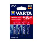Varta Longlife Max Power AAA Battery (Pack of 4) 04703101404 VR10473