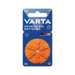 Varta Hearing Aid Batteries 13 (Pack of 6) 24606101416 VR39355