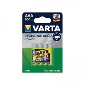 Varta Nimh Rechargeable AAA Batteries 800 mAh Pack of 4 56703101404