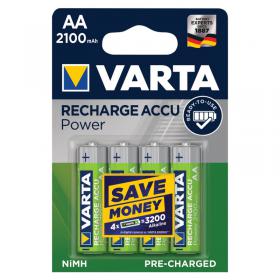 Varta AA Rechargeable Accu Battery NiMH 2100 mAh (4 Pack) 56706101404 VR55069