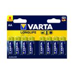 Varta Longlife AA Battery (Pack of 8) 04106101418 VR55432