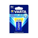 Varta 9V High Energy Battery Alkaline (10 year shelf life, ideal for smoke detectors) 4922121411 VR55986