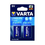 Varta Longlife Power 9V Battery (Pack of 2) 04922121412 VR55990