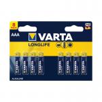 Varta Longlife AAA Battery (8 Pack) 04103101418 VR68196