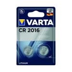 Varta CR2016 Lithium Coin Cell Battery (Pack of 2) 06016101402 VR74638