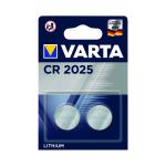 Varta CR2025 Lithium Coin Cell Battery (Pack of 2) 06025101402 VR74642