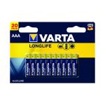 Varta Longlife AAA Battery (Pack of 20) 04103101420 VR88234