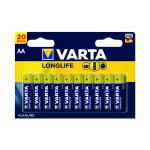 Varta Longlife AA Battery (Pack of 20) 04106101420 VR88237