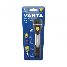 Varta Day Light Multi LED F20 Torch with 9 LEDS 62 Hours Run Time Black/Grey 16632101421 VR98752