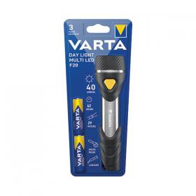 Varta Day Light Multi LED F20 Torch with 9 LEDS 62 Hours Run Time Black/Grey 16632101421 VR98752