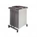 This photo showcases a grey Vistaplan A1 Plan Hanger Trolley Carrier. The trolley features easy maneuverability and can conveniently hold Vistaplan Plan Filing items. Hangers are not included.