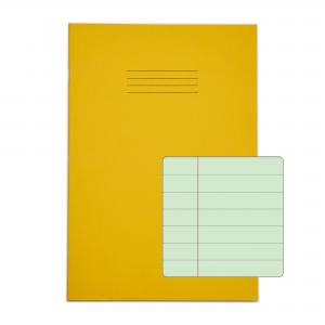 RHINO Special Ex Book A4 48 page, Yellow with Tinted Green Paper, F12M