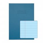 RHINO A4 Tinted Exercise Book 48 Pages / 24 Leaf Light Blue with Blue Paper 12mm Lined with Margin EX681111B-8