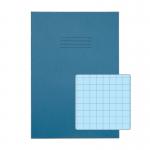 RHINO A4 Tinted Exercise Book 48 Pages / 24 Leaf Light Blue with Blue Paper 10mm Squared EX681339B-2