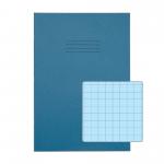 RHINO A4 Tinted Exercise Book 48 Pages / 24 Leaf Light Blue with Blue Paper 10mm Squared EX681339B-2