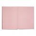 RHINO A4 Tinted Exercise Book 48 Pages / 24 Leaf Red with Pink Paper 8mm Lined with Margin EX68184PP-8