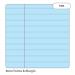 RHINO A4 Tinted Exercise Book 48 Pages / 24 Leaf Light Blue with Blue Paper 8mm Lined with Margin EX68197B-8