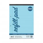 RHINO A4 Tinted Refill Pad 100 Pages / 50 Leaf Blue Paper 8mm Lined with Margin HABFM-0